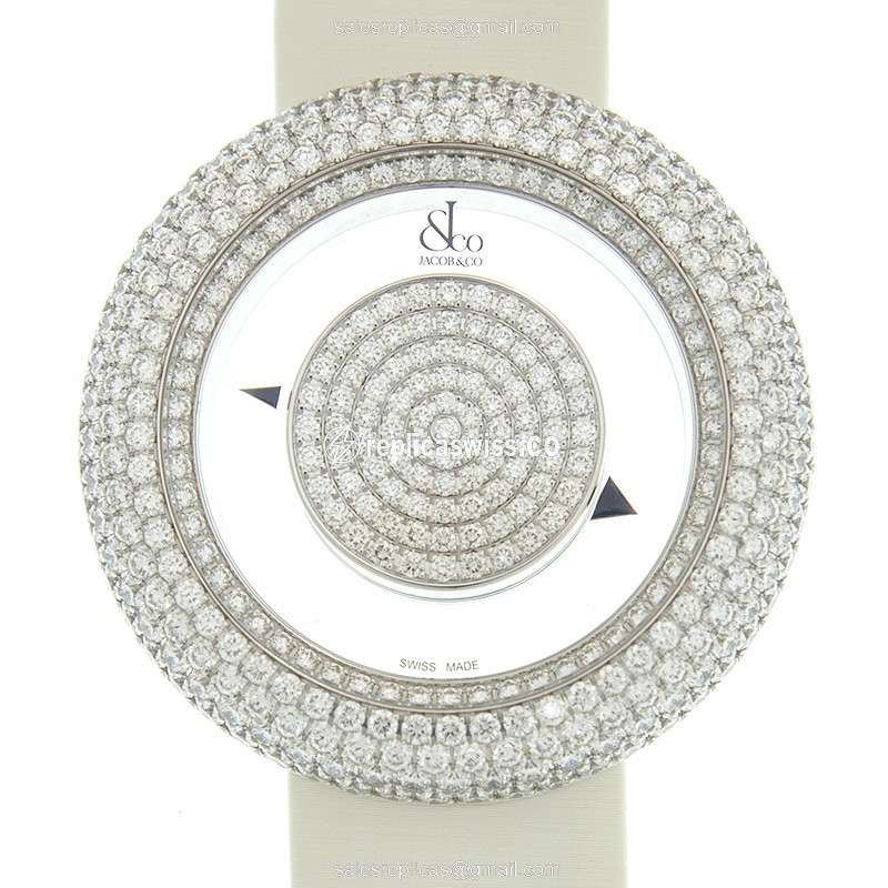 Jacob & Co BM556.30.RD.RD.A BRILLIANT Quartz 18kt White Gold & Diamond