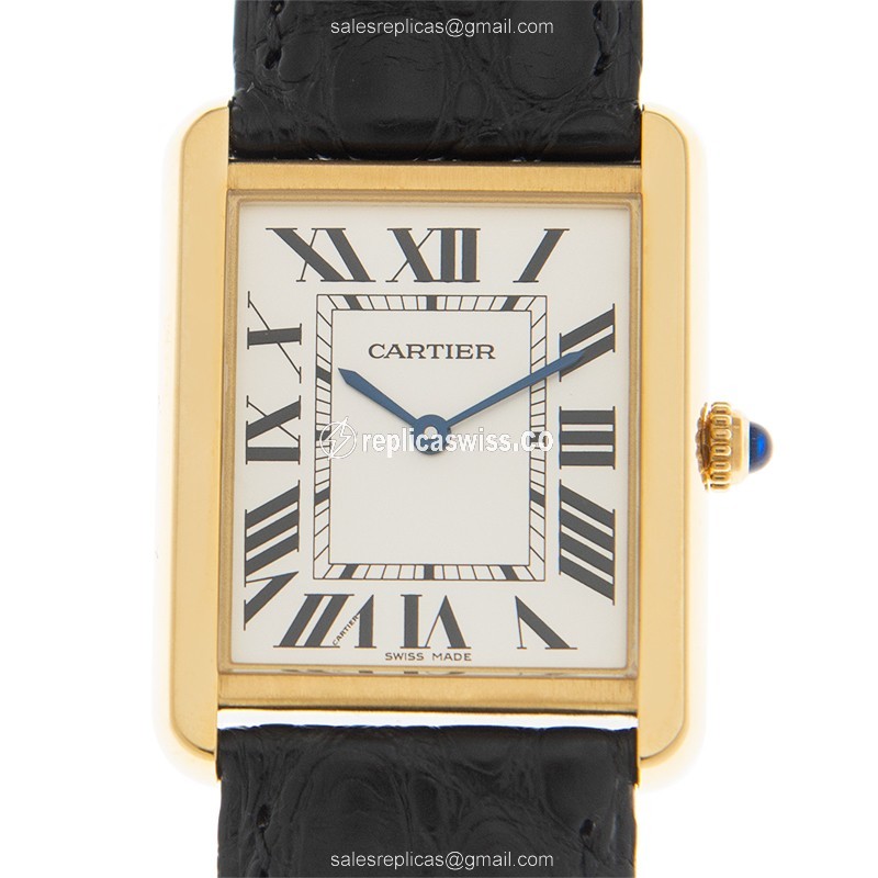 Cartier W5200004 TANK Quartz 18kt Yellow Gold