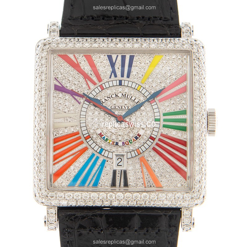 Franck Muller 6000 K SC DT D CD COL DRM (OG) MASTER SQUARE Automatic 18kt White Gold & Diamond