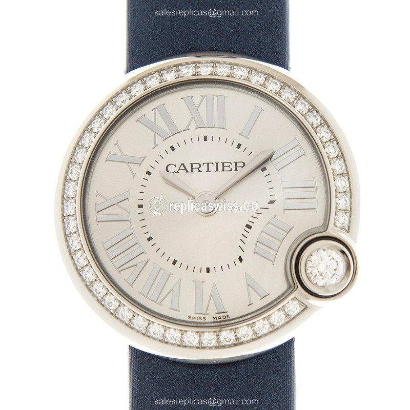 Cartier W4BL0003 BALLON BLANC DE CARTIER Quartz Stainless Steel & Diamonds