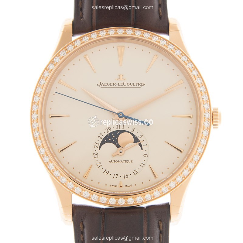 Jaeger-Lecoultre Q1362502 MASTER ULTRA THIN Automatic 18kt Rose Gold & Diamonds