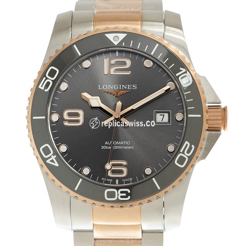 Longines L3.781.3.78.7 CONQUEST Automatic 18kt Rose Gold & Steel