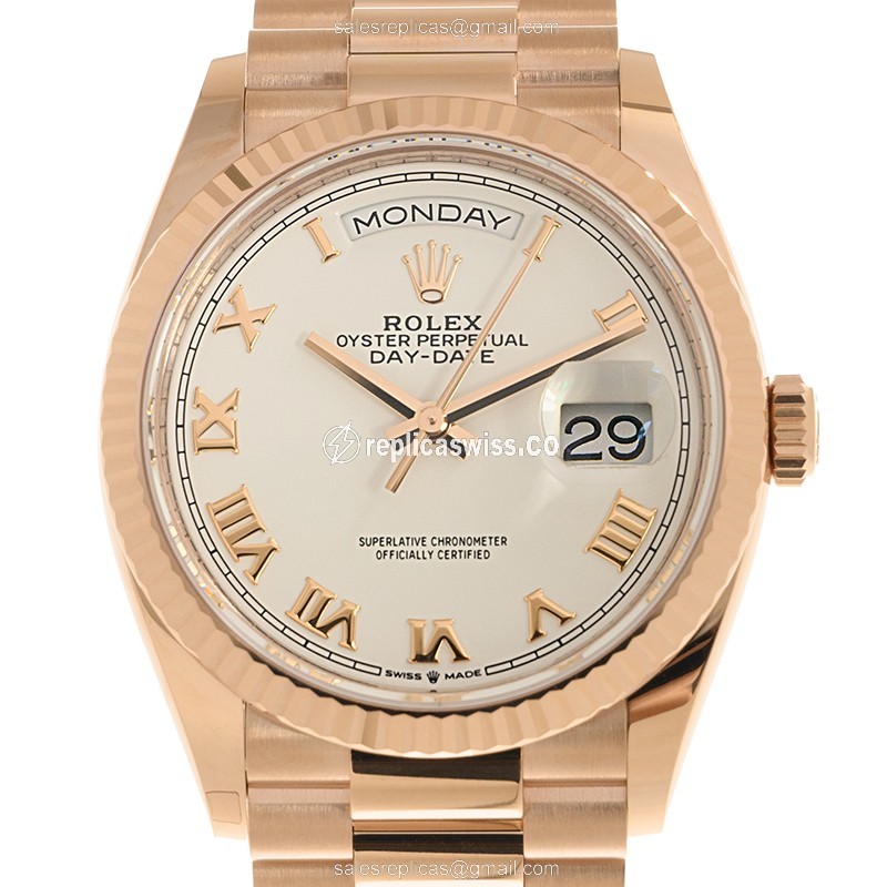 Rolex 128235-0052 DAY-DATE Automatic 18kt Rose Gold