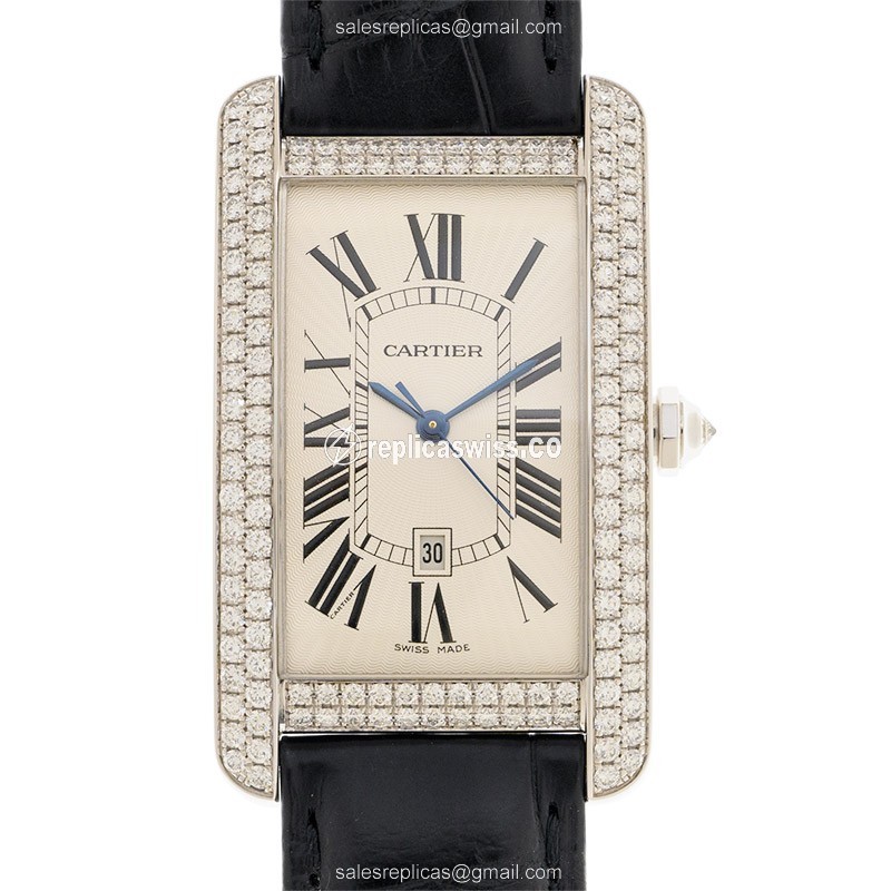 Cartier WB710004 TANK Automatic 18kt White Gold & Diamond