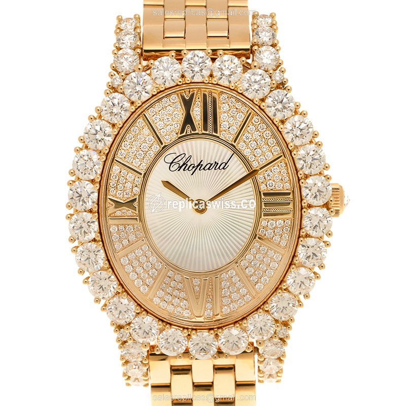 Chopard 109383-5001 L HEURE DU DIAMANT Quartz 18kt Rose Gold & Diamonds