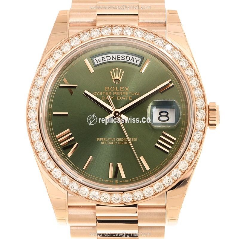 Rolex 228345RBR-0011 DAY-DATE Automatic 18kt Rose Gold & Diamonds