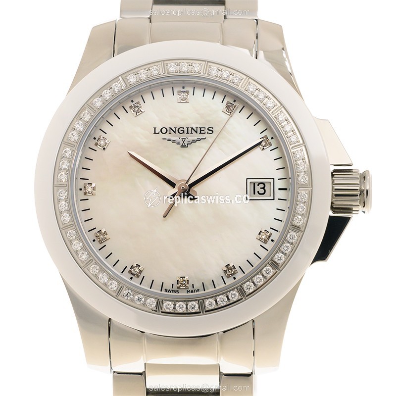 Longines L3.281.0.87.6 CONQUEST Quartz Stainless Steel & Diamonds