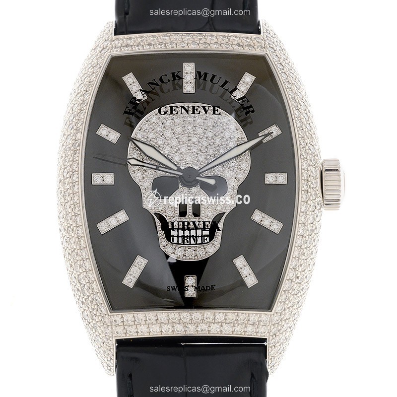 Franck Muller 8880 SC GOTH IND D CD (OG-BK) GOTHIQUE Automatic 18kt White Gold & Diamond