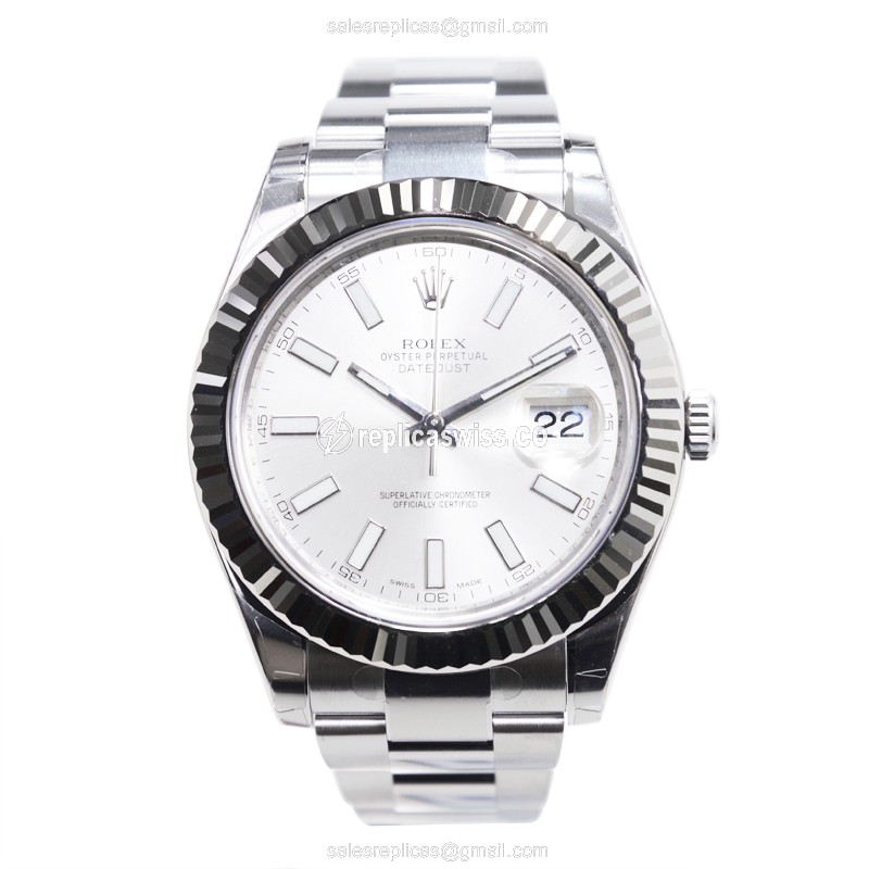 Rolex 116334 DATEJUST Automatic 18kt White Gold & Steel