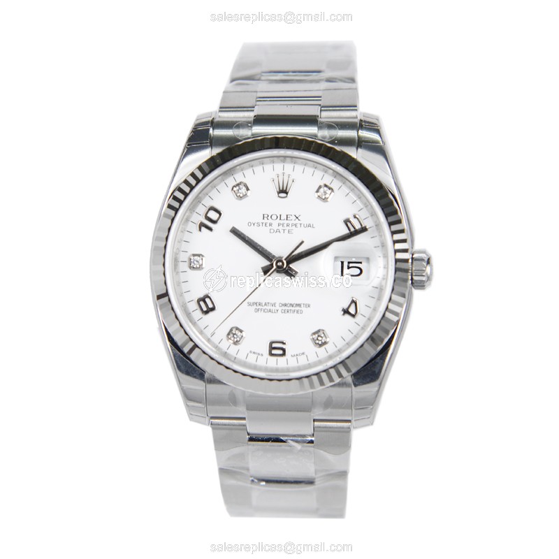 Rolex 115234-0010 DATEJUST Automatic 18kt White Gold & Steel