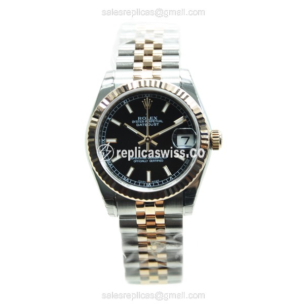 Rolex 178271BKWTBAR LADY DATEJUST Automatic 18kt Rose Gold & Steel