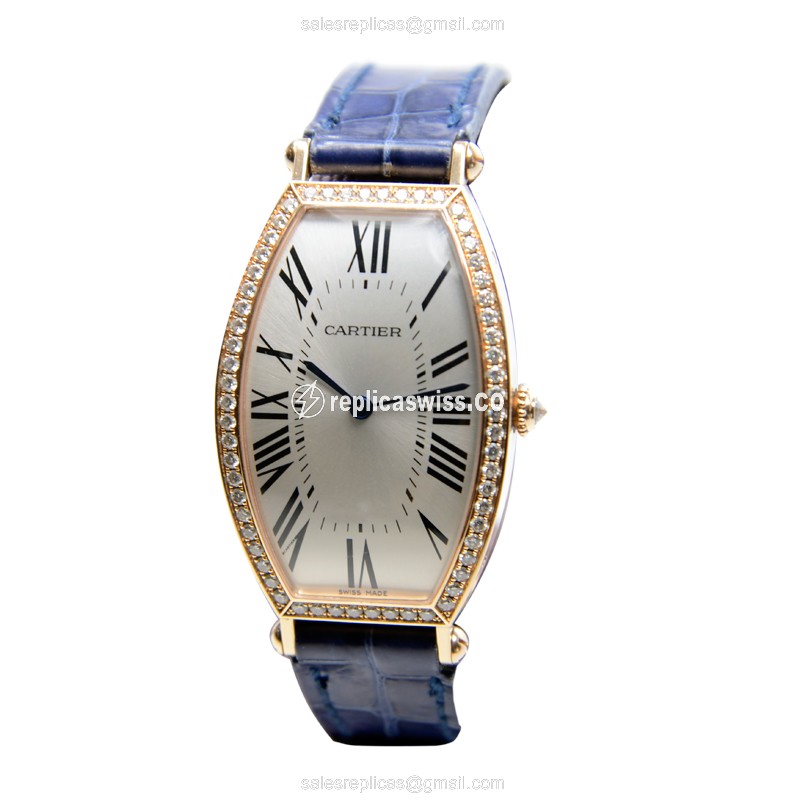 Cartier WE400451 TORTUE Automatic 18kt Rose Gold & Diamonds