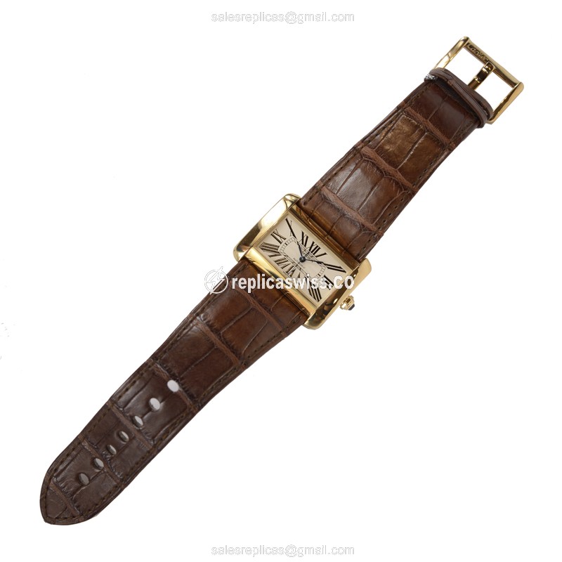 Cartier W6300856 TANK Quartz 18kt Yellow Gold