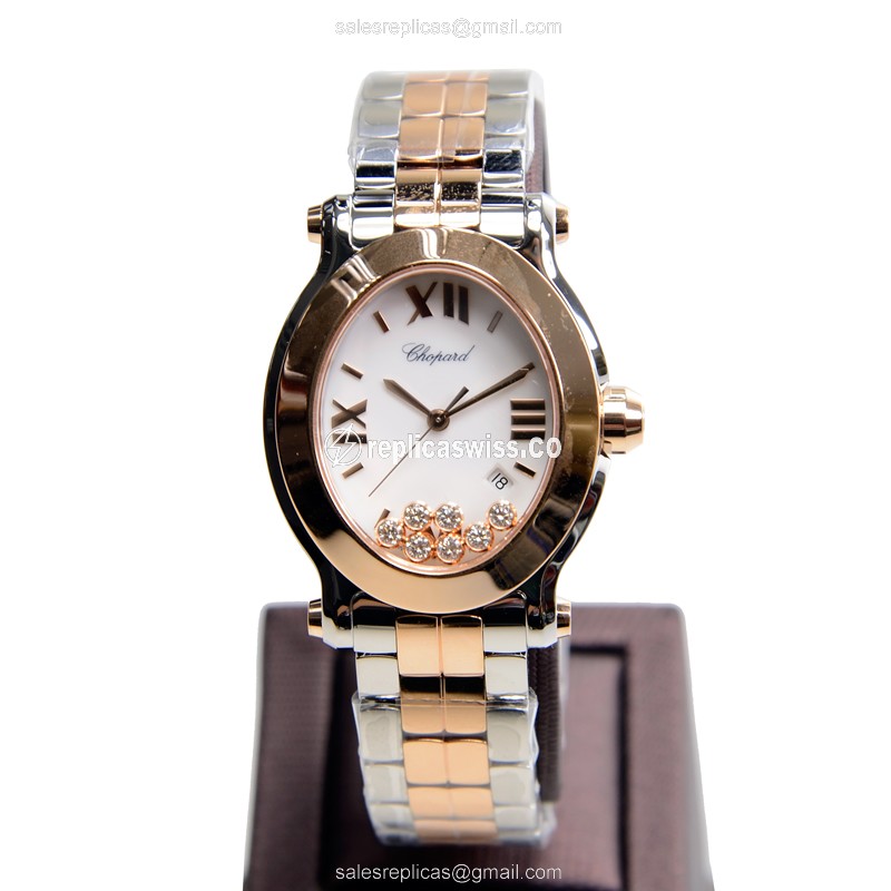 Chopard 278546-6003 HAPPY SPORT Quartz 18kt Rose Gold & Steel