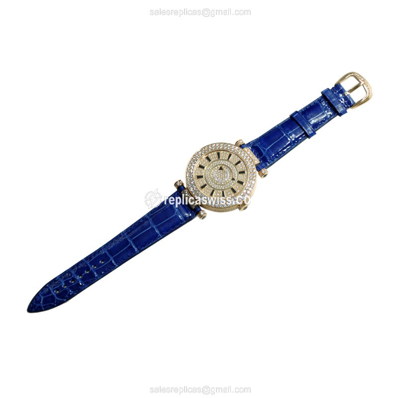 Franck Muller DM42D2RCD(5N) DOUBLE MYSTERY Automatic 18kt Rose Gold & Diamonds