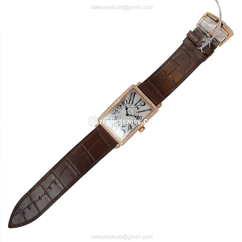 Franck Muller 1002 QZ D 1R (5N) LONG ISLAND Quartz 18kt Rose Gold & Diamonds