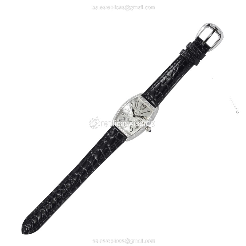 Franck Muller 1752 QZ D REL (OG) CINTREE CURVEX Quartz 18kt White Gold & Diamond