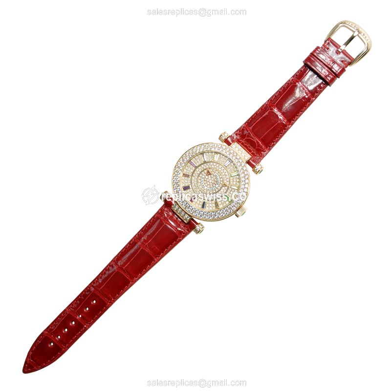 Franck Muller DM42COLDRMD2RCD(5N) DOUBLE MYSTERY Automatic 18kt Rose Gold & Diamonds