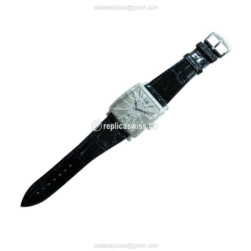 Franck Muller 6000 H SC DT R D CD (OG) MASTER SQUARE Automatic 18kt White Gold & Diamond