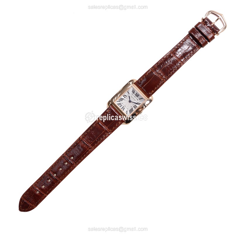 Cartier W5310027 TANK Quartz 18kt Rose Gold