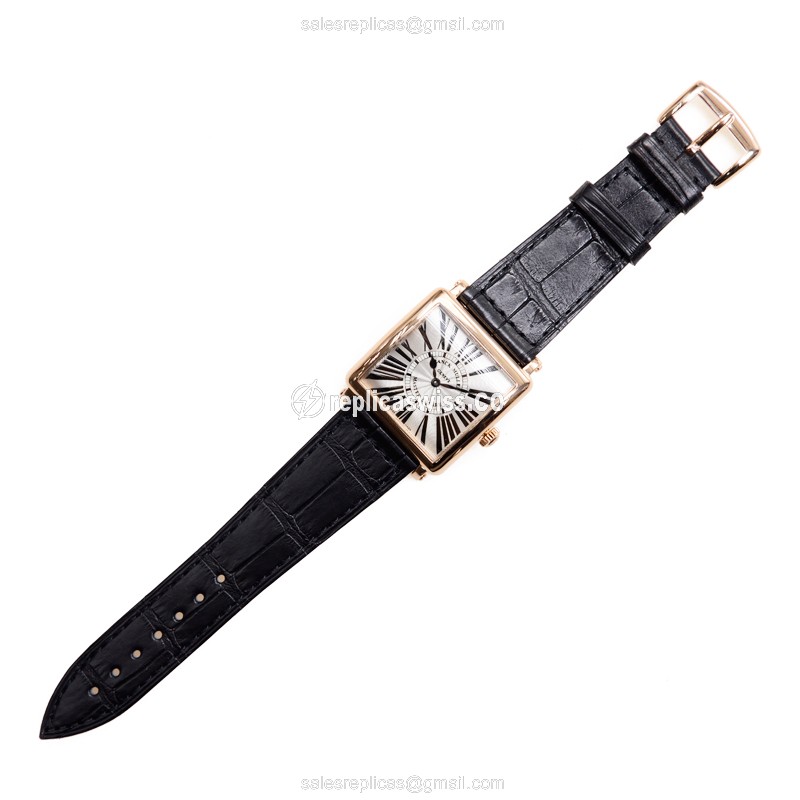 Franck Muller 6002 L QZ R (5N) MASTER SQUARE Quartz 18kt Gold & Steel