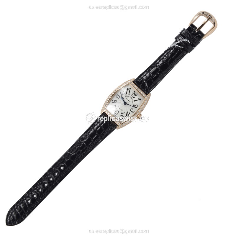 Franck Muller 1752 QZ D (5N) CINTREE CURVEX Quartz 18kt Rose Gold & Diamonds