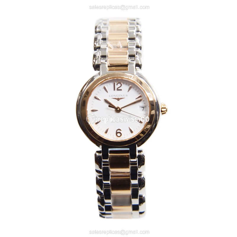 Longines L8.111.5.16.6 PRIMA LUNA Automatic 18kt Rose Gold & Steel