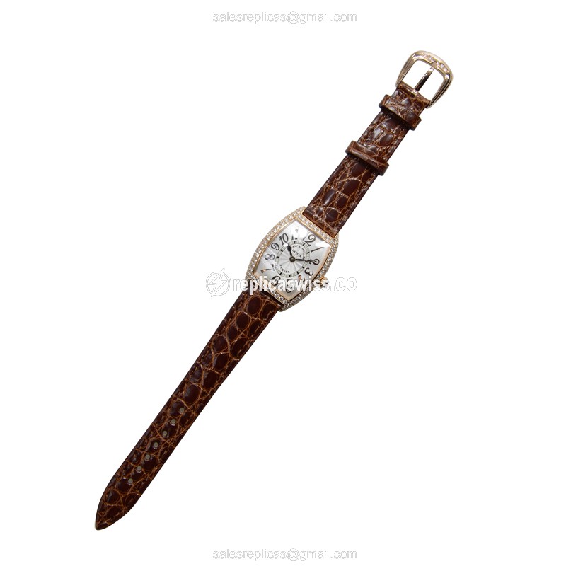 Franck Muller 1752 QZ D REL (5N) CINTREE CURVEX Quartz 18kt Rose Gold & Diamonds