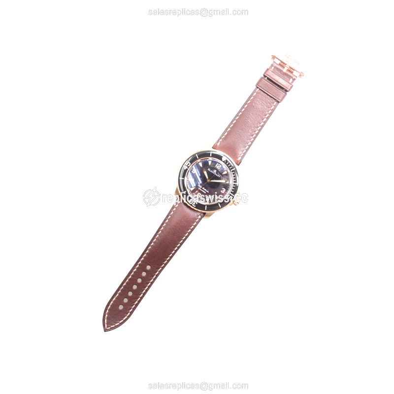 Blancpain 5015A-3630-63B FIFTY FATHOMS Automatic 18kt Rose Gold