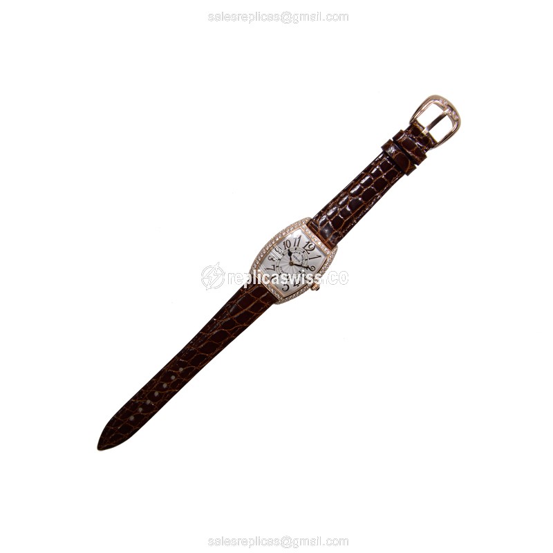 Franck Muller 1752 QZ REL D (5N) CINTREE CURVEX Quartz 18kt Rose Gold & Diamonds