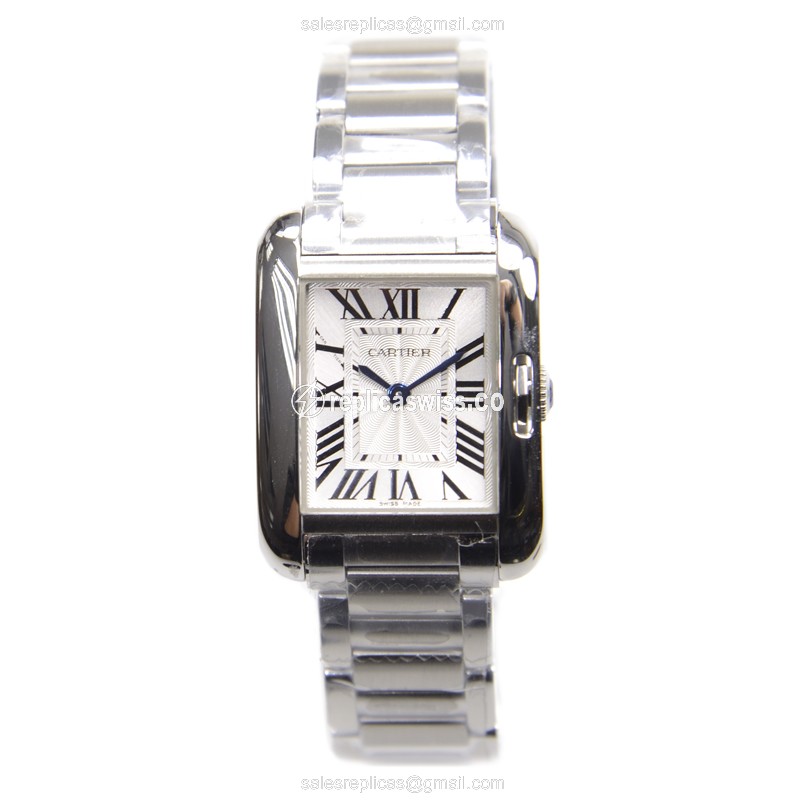 Cartier W5310022 TANK Quartz Stainless Steel