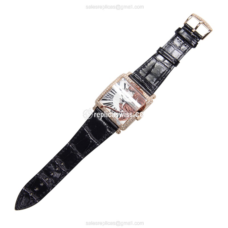Franck Muller 6000 H SC TIG 2 D (5N) MASTER SQUARE Automatic 18kt Rose Gold & Diamonds