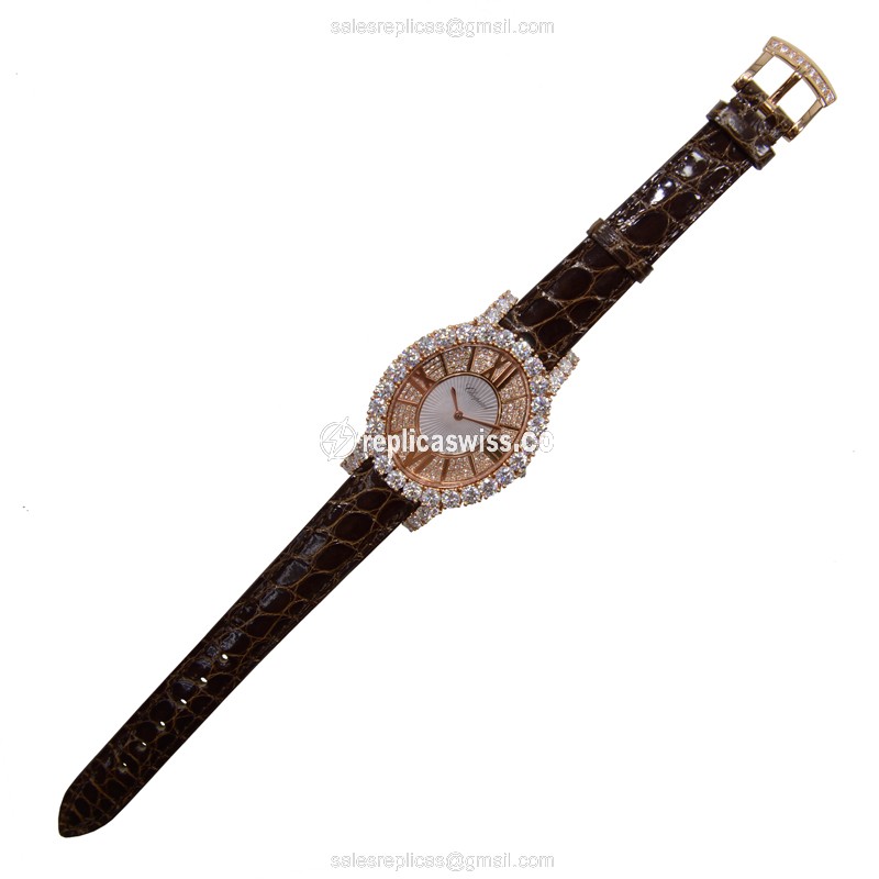 Chopard 139383-5001 HAPPY SPORT Quartz 18kt Rose Gold & Diamonds