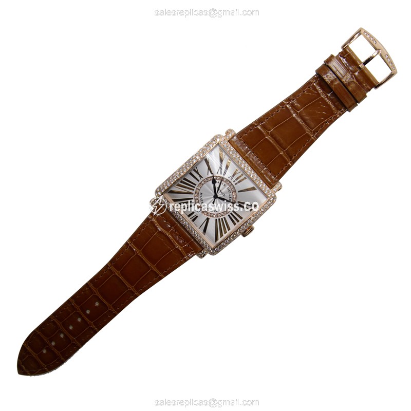 Franck Muller 6000 K SC DT REL R D CD 1R (5N) MASTER SQUARE Automatic 18kt Rose Gold & Diamonds