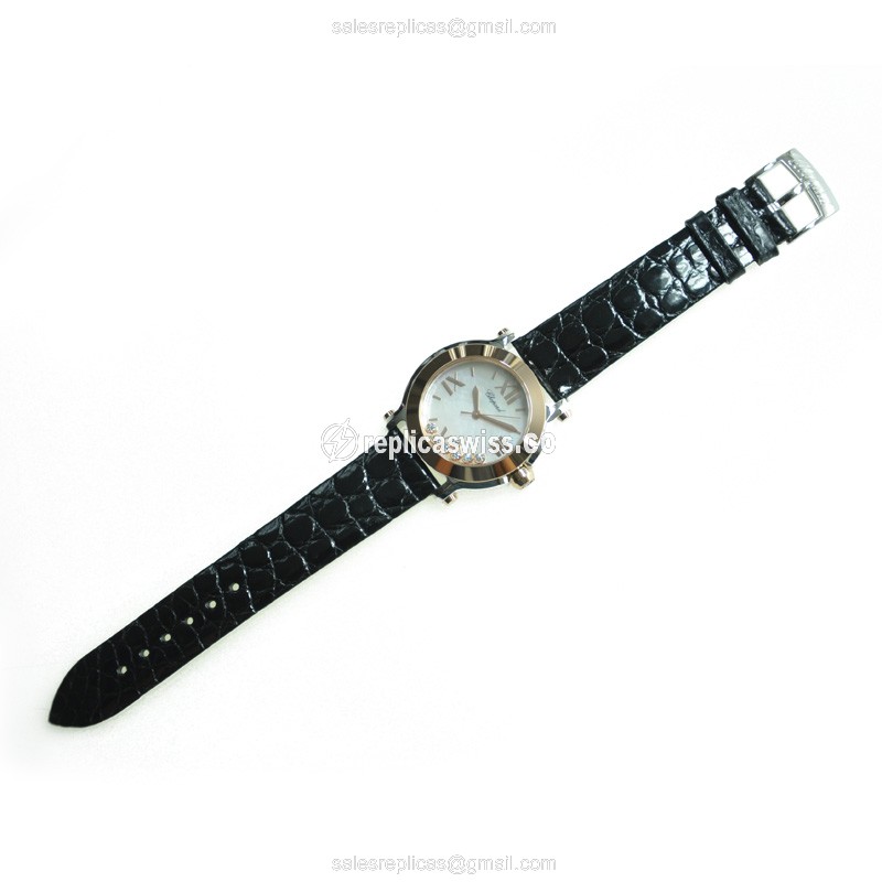 Chopard 278492-9004 HAPPY SPORT Quartz 18kt Rose Gold & Steel