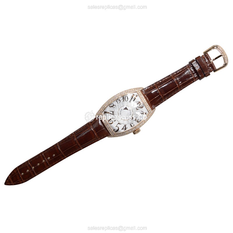 Franck Muller 8880 DM D (5N) DOUBLE MYSTERY Automatic 18kt Rose Gold & Diamonds