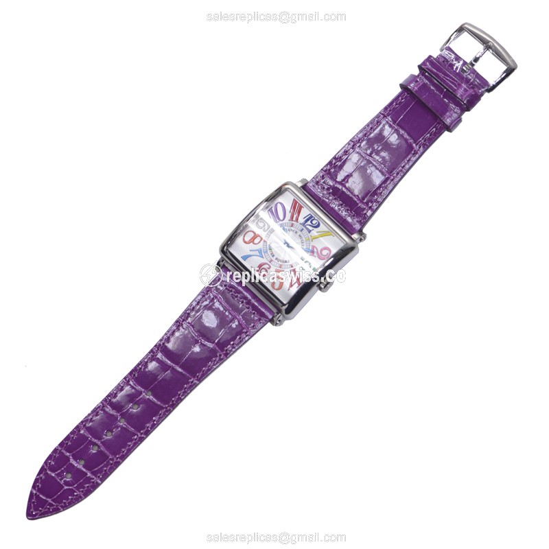 Franck Muller 6002 M QZ COL DRM V (OG) MASTER SQUARE Quartz 18kt White Gold