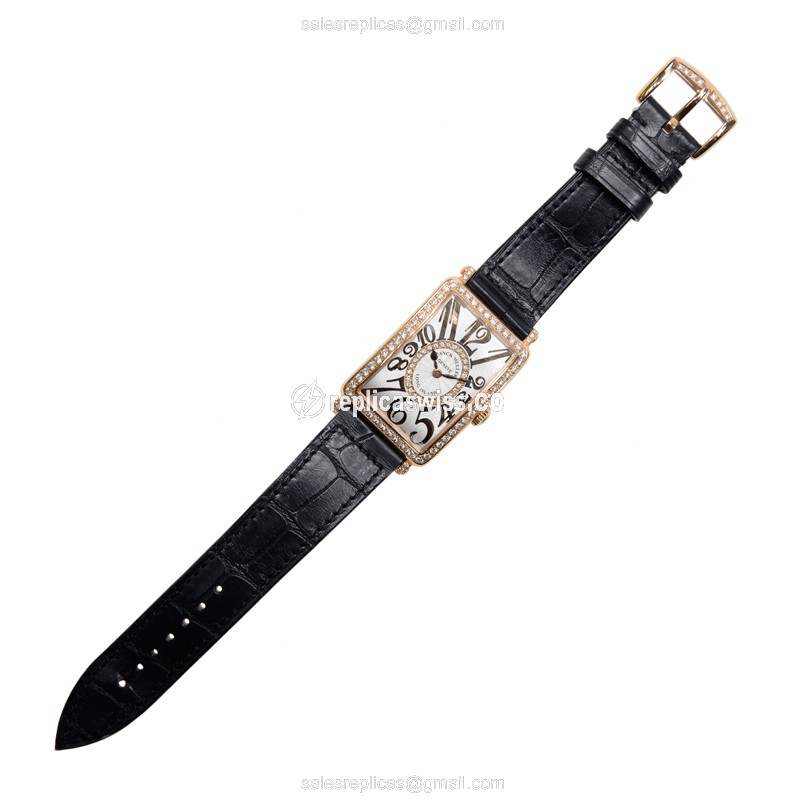 Franck Muller 952 QZ REL D 1R CD 1R (5N) LONG ISLAND Quartz 18kt Rose Gold & Diamonds