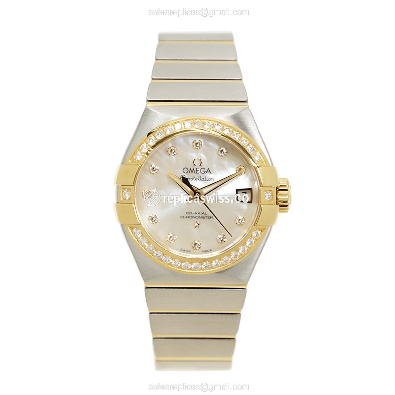 Omega 123.25.27.20.55.003 CONSTELLATION Automatic 18kt Gold & Diamond & Steel