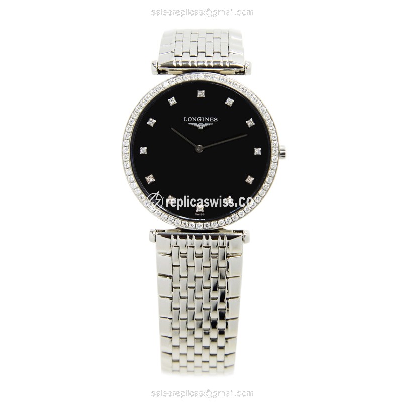 Longines L4.741.0.58.6 LA GRANDE Quartz Stainless Steel & Diamonds