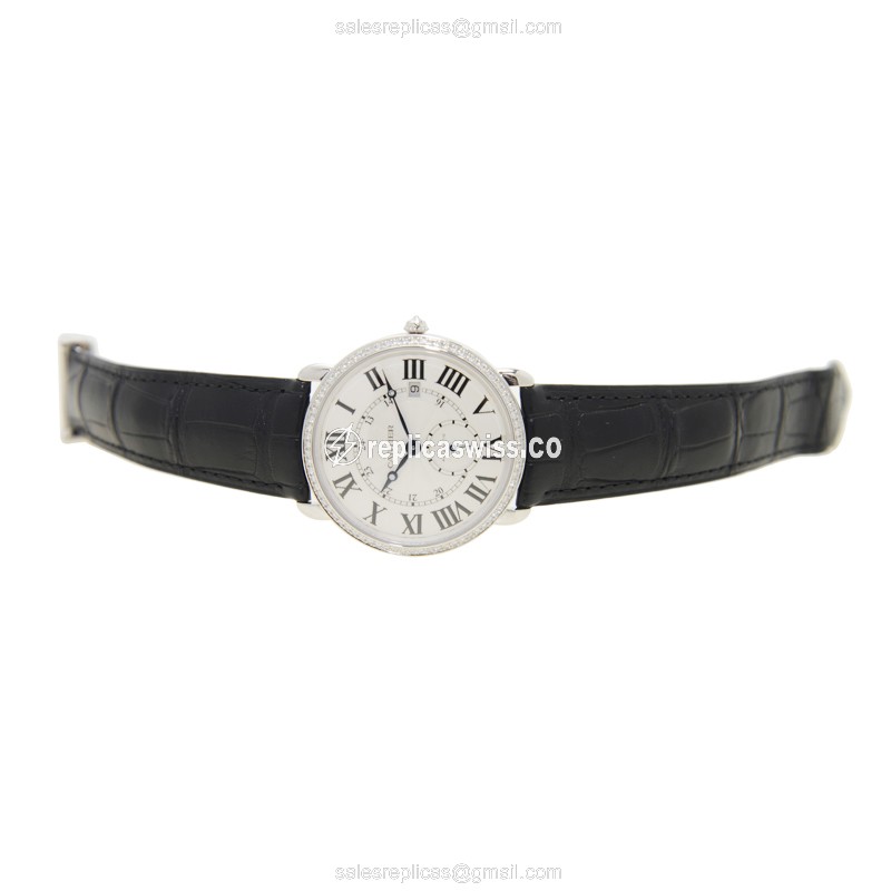 Cartier WR007018 RONDE LOUIS CARTIER Automatic 18kt White Gold & Diamond