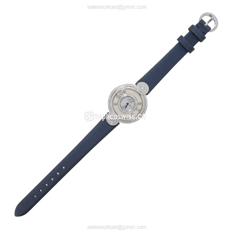 Chopard 209341-1001 HAPPY DIAMONDS Quartz 18kt White Gold & Diamond