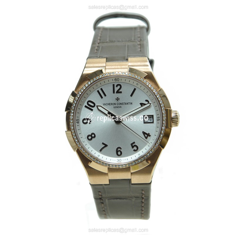Vacheron Constantin 47560/000R-9672 OVERSEAS Automatic 18kt Rose Gold & Diamonds