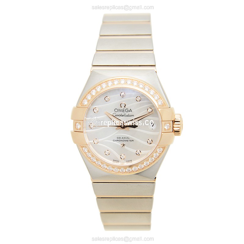 Omega 123.25.27.20.55.005 CONSTELLATION Automatic 18kt Rose Gold & Diamonds