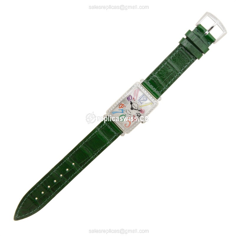 Franck Muller 902 QZ COL DRM D 1R (AC) LONG ISLAND Quartz Stainless Steel & Diamonds
