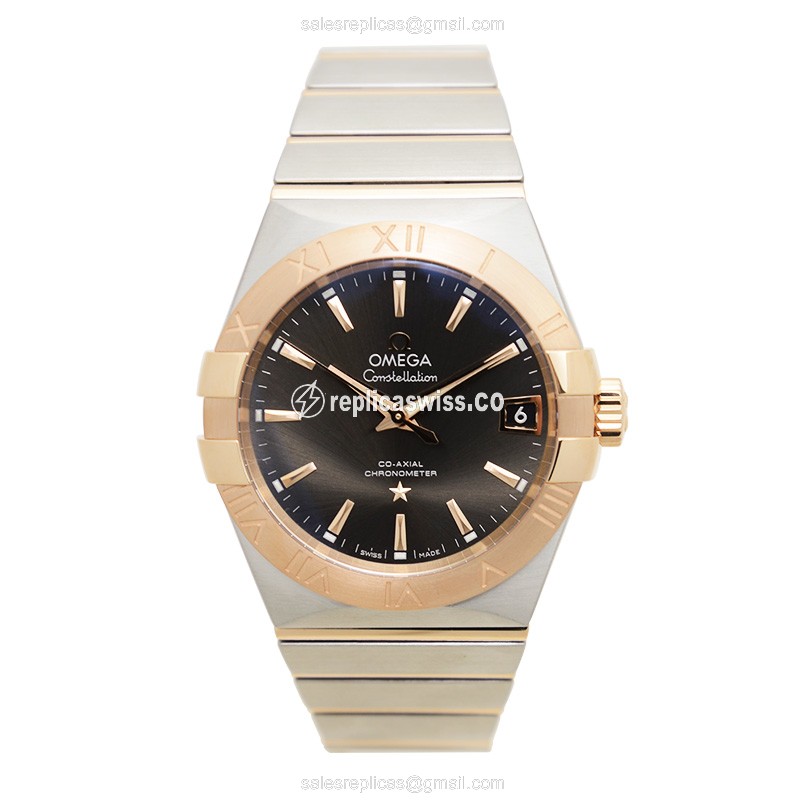 Omega 123.20.38.21.06.002 CONSTELLATION Automatic 18kt Rose Gold & Steel