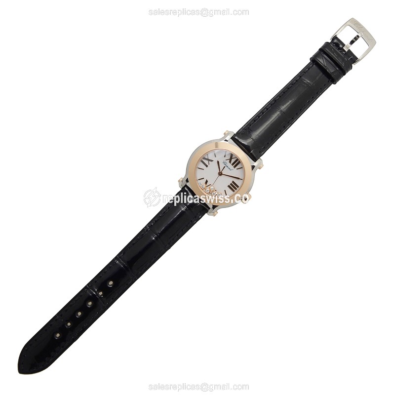 Chopard 278509-6001 HAPPY SPORT Quartz 18kt Rose Gold & Steel