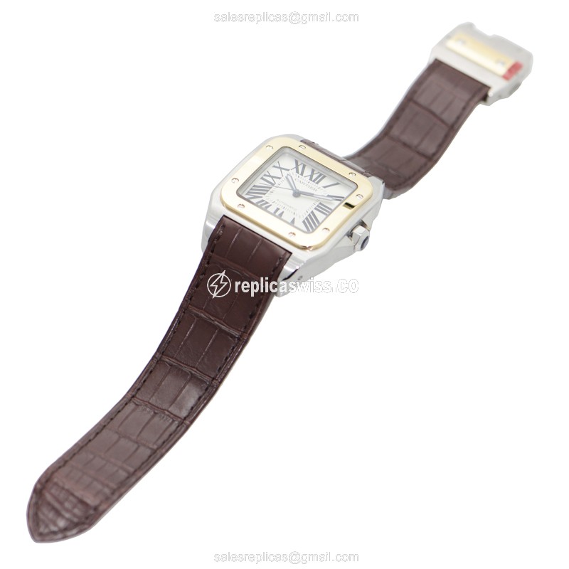 Cartier W20072X7 SANTOS Automatic 18kt Gold & Steel
