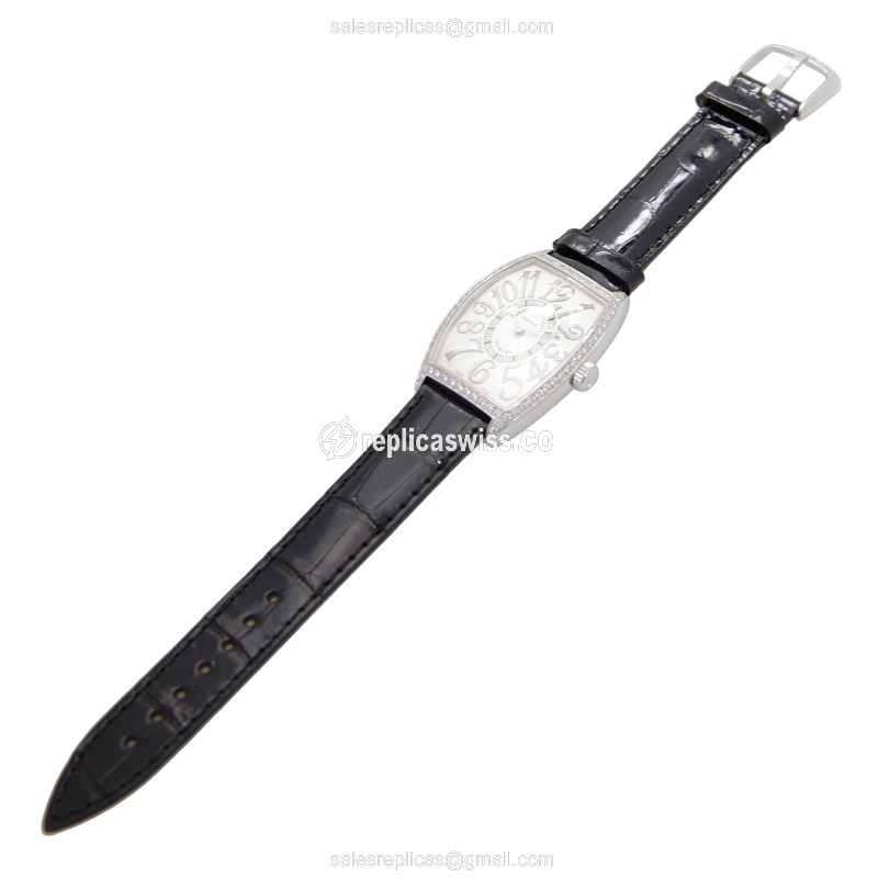 Franck Muller 2852 QZ REL D 1R (AC) CINTREE CURVEX Quartz Stainless Steel & Diamonds