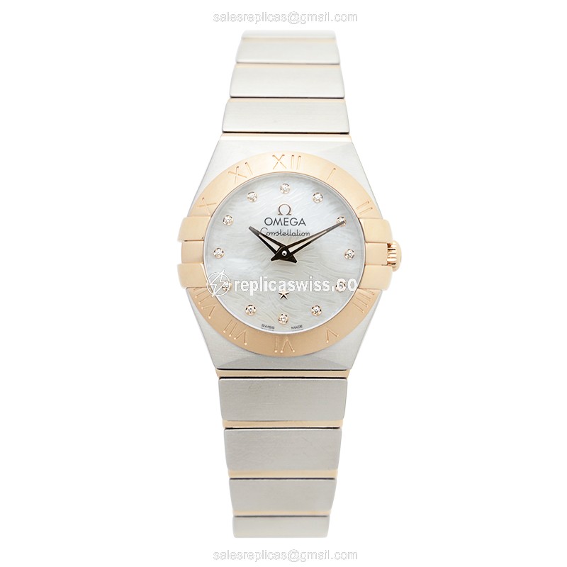 Omega 123.20.24.60.55.007 CONSTELLATION Quartz 18kt Rose Gold & Steel